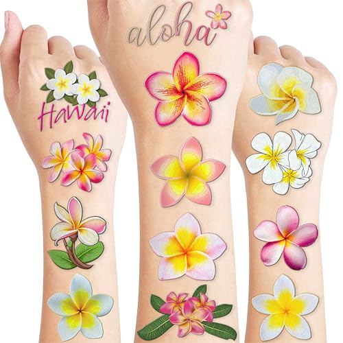 96 PCS Plumeria Flower Pre-Cut Themed Birthday Supplies D?cor Cute Luau Gifts For Game Boys Girls Classroom School Prizes Reward