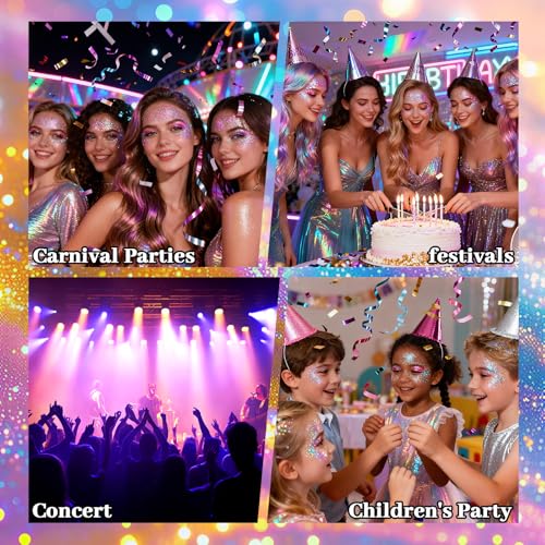 Face Body Glitter Stick,Holographic Sparkle Waterproof Hair Glitter Stick for Kids and Women for Party Singer Concert Rave Festival.(Pink)