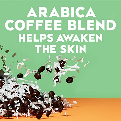 OGX Smoothing + Coconut Coffee Exfoliating Body Scrub with Arabica Coffee & Coconut Oil Coconut Body Cream, 19.5oz