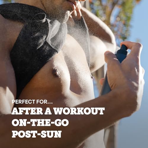 Oars + Alps Skin Saver Body Spray with Hypochlorous Acid, Eliminates Odors, Freshens & Soothes Irritation & Redness, Use After Workouts, Traveling & Post Shave, Safe & Clean Ingredients, 6.8oz