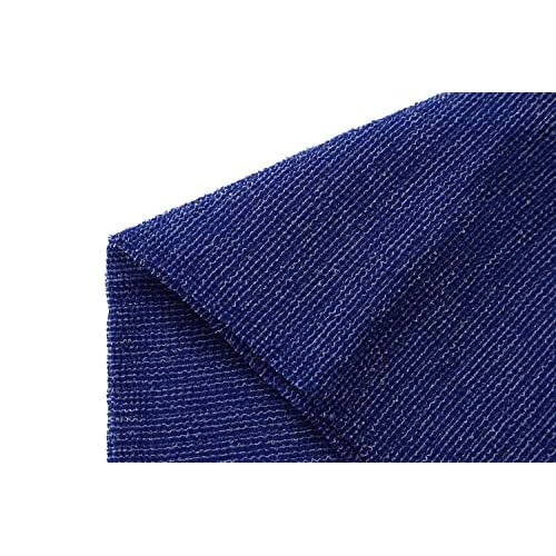 Extra Rough, Exfoliating Washcloth [Made in Japan] Exfoliating Towel Special Texture Makes Fluffy Foam Lather, Back Scrubber, Dead Skin Cell Remover [Loofah for Women and Men] (Blue)