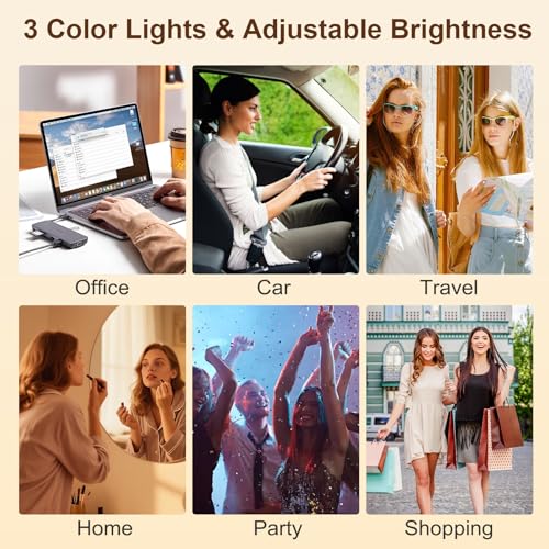 Mini Travel Makeup Mirror Pink Dual-Sided 5X/1X Magnification, 180¡Æ Foldable Design, Portable Cosmetic Mirror for Handbag Small Make up Mirror for Gifts