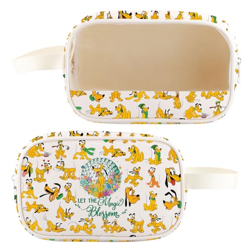 WZMPA Funny Dog Cosmetic Bag Dog Lover Gifts Let The Magic Bloom Makeup Zipper Pouch Bag Cartoon Movie Merchandise (Plu -Bloom 2-CMB)