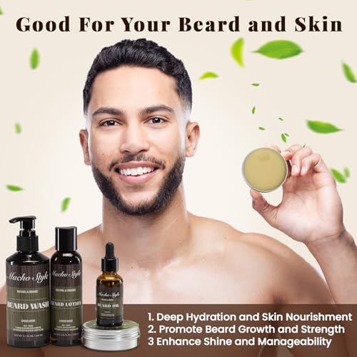 Macho Style Beard Grooming Set, March Gift, Spring grooming, Outdoor beard care, Easter gift, Beard shaping, Sensitive skin beard care