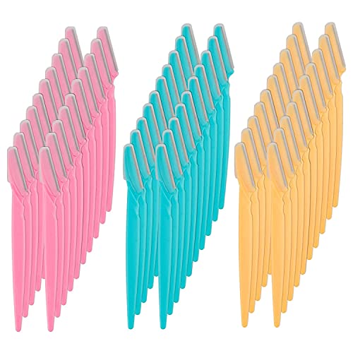 Eyebrow Razor 62 Pcs Multipurpose Exfoliating Dermaplaning Tool Trimming and Shaving Grooming for Face and Eyebrow Shaper for Women and Man Mooerca