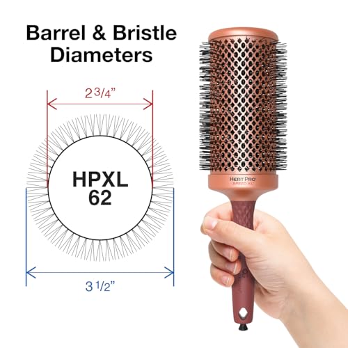 Olivia Garden HeatPro Speed XL - Extra-Long Thermal Round Hair Brush - Not Electrical - Professional Ceramic Blowout Brush for Normal to Thick Hair