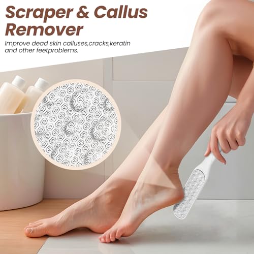 4 Pack Toe Cleaning Brush Set,Long Handle Bath Toe Brush Scrubber Bathroom for Seniors Elderly Men and Women (Grey)
