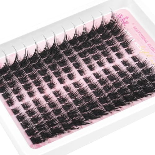 Fairy Lash Clusters Kit Wispy Cat Eye Lash Extensions Kit Natural Cluster Eyelash Extensions Kit with Lash Bond and Seal Fox Eye Individual Lashes Kit 7MM-15MM 133Pcs