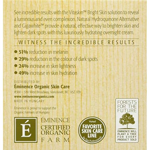Eminence Bright Skin Overnight Correcting Cream for Unisex - 2 oz Cream