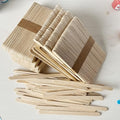 500PCS Professional Wax Sticks, Wooden Hair Removal Applicators, Natural, 5.9 Inch, 2 Sizes for Body and Precise Areas