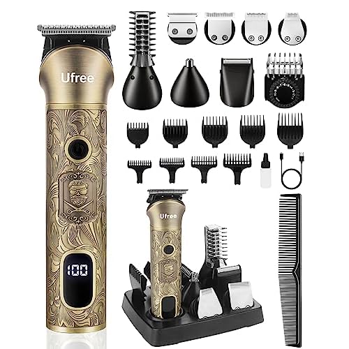 Ufree Beard Trimmer for Men, Cordless Hair Clippers, Electric Razor Shavers for Men, Professional Clippers and Trimmers Set, Cordless Clippers for Hair Cutting