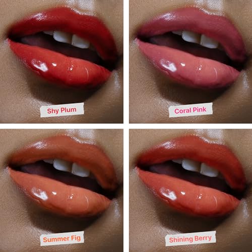 Glowing Color Lip Balm 0.35 Oz| Hydrating Lip Balm Lip Gloss for Girls | Vegan Lip Balm & Lip Plumping Gloss | Lip Glowy Balm & Lip Care for Dry Lips | Moisturizing Lip Balm Shining Berry