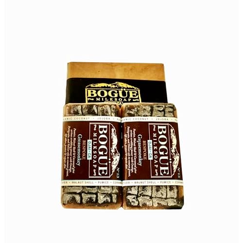 Handmade Goat Milk Soap 2 bars- BOGUE No.13 BESPOKE Greasemonkey Blend has serious scrubbing power. Essential oils of Orange & Vetiver remove grease, help protect & heal working hands.