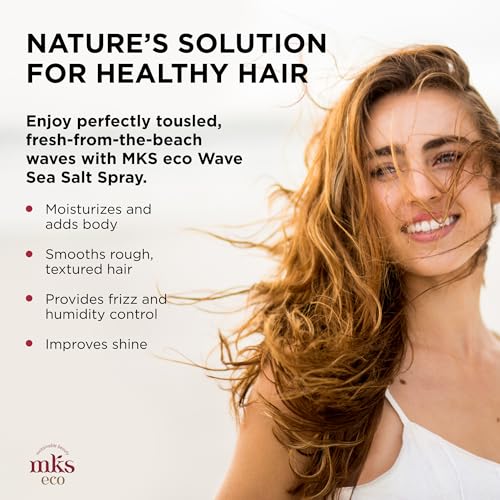 MKS eco Wave, Original Scent - 4 fl oz - Texturizing Sea Salt Spray - For Perfect Beachy Waves - Moroccan Argan Oil, Hemp Seed Oil - Vegan & Cruelty Free