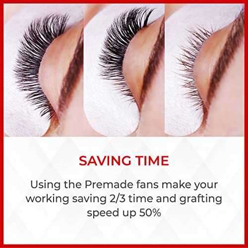 THE LASH SUPPLY 120 Fans, 5D Premade Fan Eyelash Extensions, C/D Curl, 8-15mm Length, 0.07 Thickness, 12 Lines, Volume Lash Extensions, Natural and Long-lasting Curl