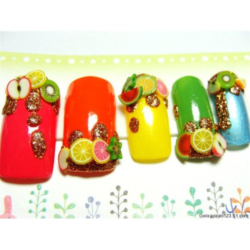 150pcs 3D Cute Designs Nail Art Fimo Canes Sticks Stickers Rods Gel Tips Manicure Decoration + Blade