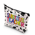 WCGXKO Teacher Gift Substitute Teacher Zipper Pouch Makeup Bag (SUBSTITUTE)