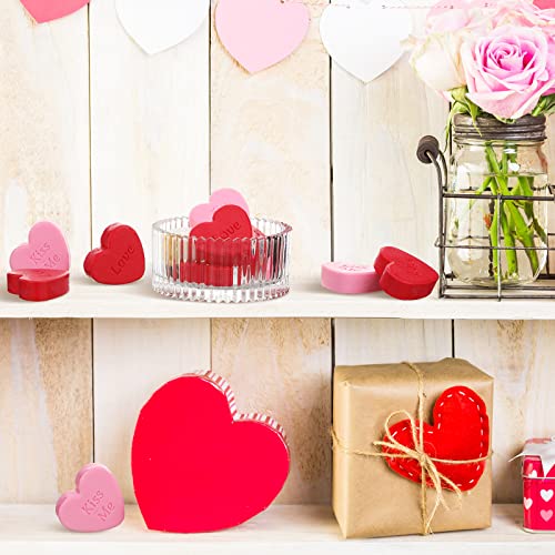 Jetec 24 Pcs 2 Inch Heart Soap Gift Wedding Party Favors Colorful Soaps Bridal Shower Gifts Mini Love Heart Handmade Bath Gifts for Wedding Guest Baby Shower Bridal Party