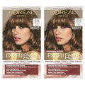 L¡¯Oreal Paris Excellence Universal Nudes Permanent Hair Color, Ammonia Free Hair Dye for Gray Hair Coverage, 6N Natural Light Brown, 1 Kit (Pack of 2)