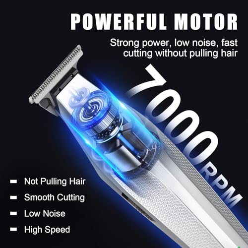 Hair Trimmer for Men, Zero Gapped Cordless Hair Clippers with Precision Blade, Rechargeable Barber Clipper with USB-C Charging