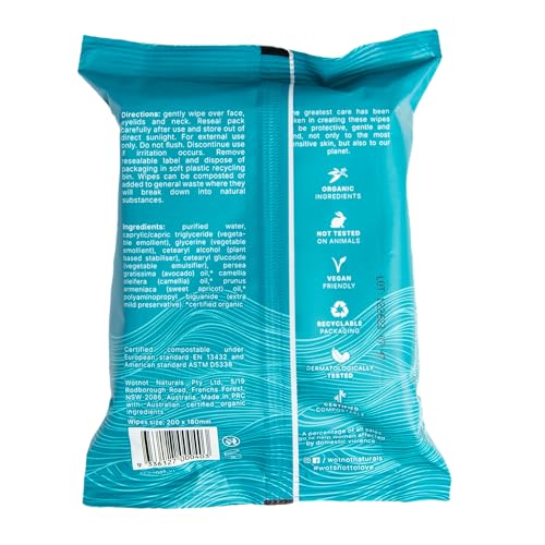 Wotnot Naturals Facial Wipes for Dry Skin