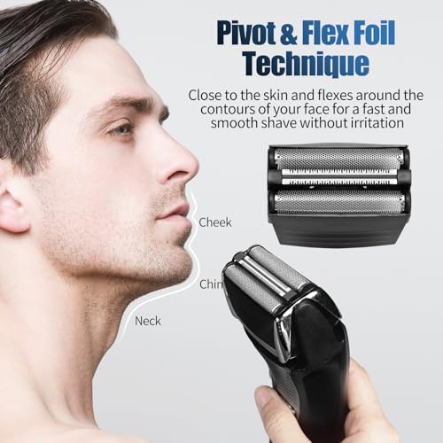 Shaver Replacement Foil Compatible with Remington TITANIUM-X Flex & Pivot Foil and Cutter F5800 & F7800,Shaver heads Fit for Remington F4900,F5800,F7800 (3 Pack)