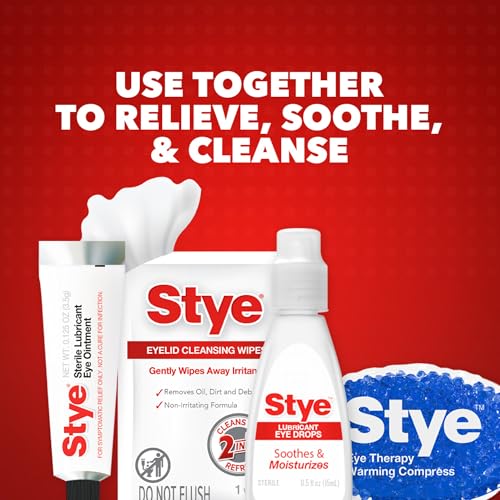 Stye Cleansing Eyelid Wipes ? Individually Wrapped Face Wipes Gently Remove Oil, Dirt & Other Contaminants, 12 Count