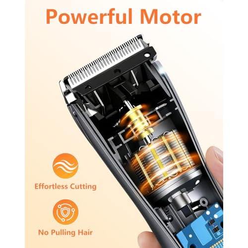 Body Hair Trimmer, LED Display, 6500 RPM Motor Manscaper for Men, 3 Adjustable Combs, USB & Dock Charging, IPX7 Waterproof Body Hair Groomers, Wet or Dry Use for Groin/Legs/Chest