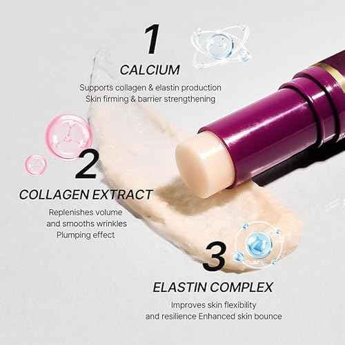 Calcium Multi Balm, Calcium Volume Multi Balm, vitaliq anti Wrinkle£¬ Korean Collagen Moisturing Stick, Anti-aging, Hydrating, Almond & Vitamin E for Lip Eye Cream Neck£¨2PCS£©
