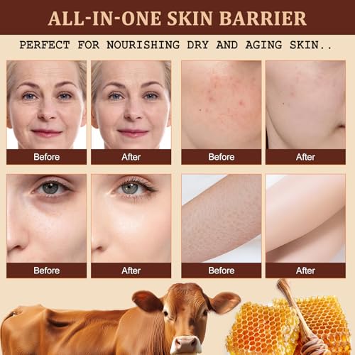 Organic Beef Tallow for Skin, Tallow and Honey Balm (4.2 Oz), Tallow Face Moisturizer, Grass Fed Whipped Beef Tallow with Honey Beeswax - Deeply Hydrates and Moisturizes Face Body, Unscent, No Greasy