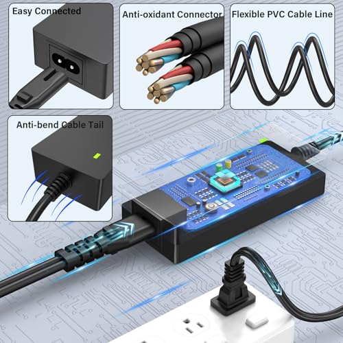 48V AC DC Adapter Compatible with Hoioto ADS-110DL-52-1 480072G 480096G ADS-110DL-52-1480072G ADS-110DL-52-1480096G 48.0V 48 Volt Charger Power Cord Adapter Supply Cable Charging Plug