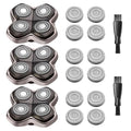 Pitbull Gold Replacement Blades for Pitbull Shaver Replacement Blade, 3+12 Set for Head Shavers for Bald Men Gold PRO GX5, Silver PRO SX5, Japanese Stainless Steel, 2 Cleaning Brush