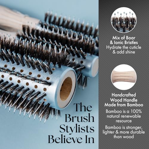 Olivia Garden EcoHair Bamboo Brush - Eco-Friendly Boar Bristles for Shine & Frizz Control