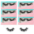 6 Pairs 18mm Mink Lashes 3D Real Mink Eyelashes Natural Look False Eyelashes 100% Handmade 6D Wispy Cross Fluffy Soft Reusable Fake Eye Lahses (Doll)