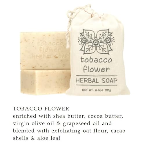 Greenwich Bay Trading Co. Herbal Bar Soap Set, 6 Scents, 6.4 Oz Each - Lemon Thyme, Lavender Sage, Vanilla Bourbon, Tobacco Flower, Honey Chamomile, Rose Petals
