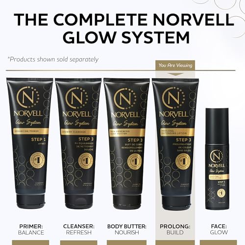Norvell Prolong Self Tanner Color Extender Moisturizing Lotion 8.5 fl oz ? Hydrating Sunless Tanning Enhancer for Longer Lasting Color, Even Fade, Smooth & Natural-Looking Fake Tan
