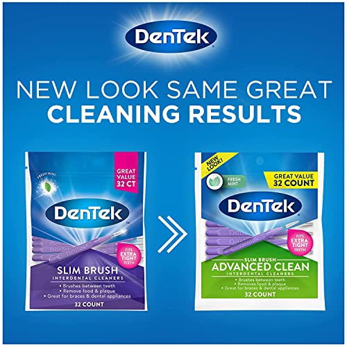 DenTek Slim Brush Interdental Cleansers, Extra Tight, Mouthwash Blast 32 ea