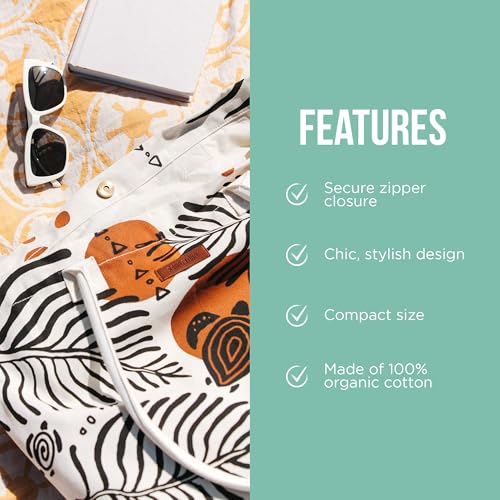 Sand Cloud Everyday Tote Bags for Women - 100% Organic Cotton, Durable and Stylish Canvas Tote Handbag with Pouch Pockets