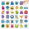 102 PCS Individually Wrapped Monster Temporary Tattoo for kids - Cute Little Monster Temporary for Girls Boy Body Arm Shoulder Cute Tattoos Stickers, Birthday Party Supplies Gifts for Kids