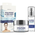 Hyaluronic & Collagen Beauty Value Set - Serum, Moisturizer & Face Masks