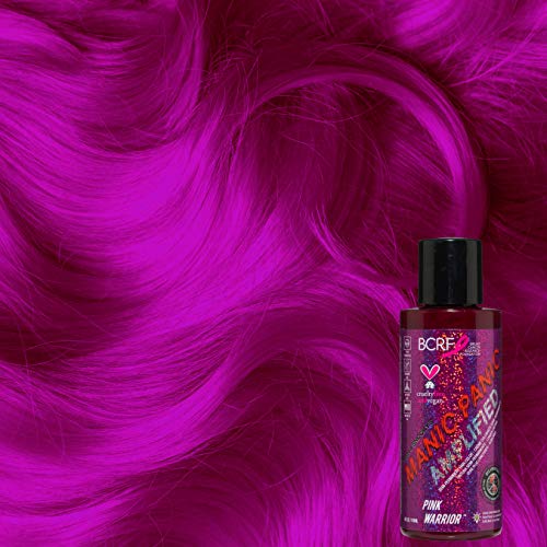 MANIC PANIC Pink Warrior Hair Dye Amplified Bundle with Pink Warrior Classic and Prepare to Dye Clarifying Shampoo