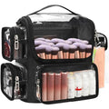 TANTO Makeup Brush Bag, Makeup Artist Bag Professional Cosmetic Bag Clear Makeup Bag Large Makeup Train Case Portable Storage Organizer Bag with Adjustable Divide&Shoulder Strap