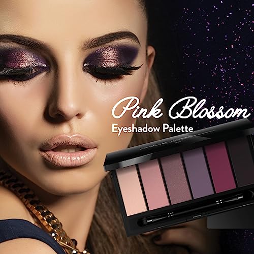 Sistar Eye Shadow Palette Six Colors With Brush Sun Kissed Pink Blossom Blendable Eye Makeup