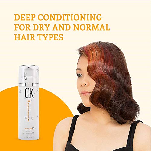 GK HAIR Global Keratin Leave in Conditioner Cream For Detangling Smoothing Strengthening 130ml - Deep Conditioner Masque 200g/7.5oz Dry Damage Hair Conditioning