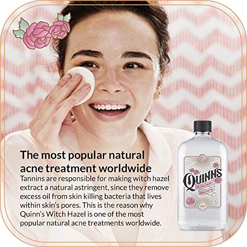 Quinn's Pure Castile Organic Peppermint Liquid Soap 32 oz Alcohol Free Rose Witch Hazel with Aloe Vera 16oz