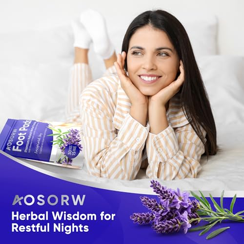 Natural Foot Pads - Lavender Bamboo Vinegar - Premium Foot Care - Soothing Nighttime Ritual - Comforting Aromatherapy Experience - 30 Pads (Pack of 1)