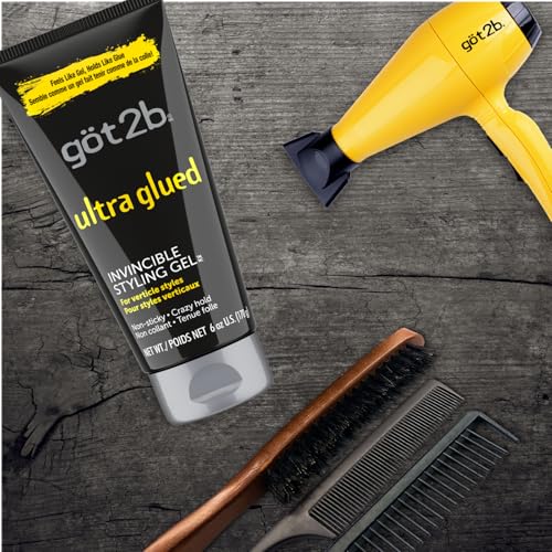 Got2b Ultra Glued Invincible Styling Hair Gel, 6 Ounce