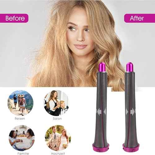 1 Pair 20mm/0.78 inch Long Curling Barrels Attachment for Dyson Airwrap Styler, Hair Curl Barrels Attachment Parts
