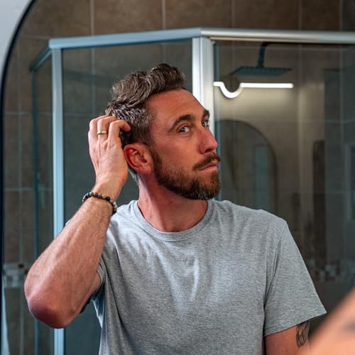Badger Hair Pomade for Men, Organic, Easy to Use, Subtle Masculine Scent, Medium Hold Hair Pomade with Medium Shine Finish, Nourishes Hair & Scalp 2 oz Tin