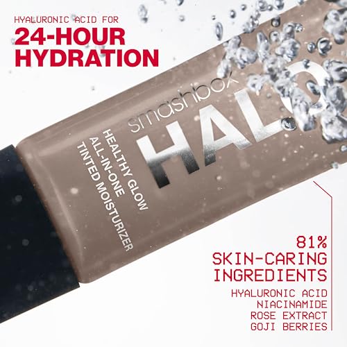 Smashbox Halo Healthy Glow All-In-One Tinted Moisturizer SPF 25 | Hydrating, Long Wearing, Tinted Moisturizer with SPF | Hyaluronic Acid